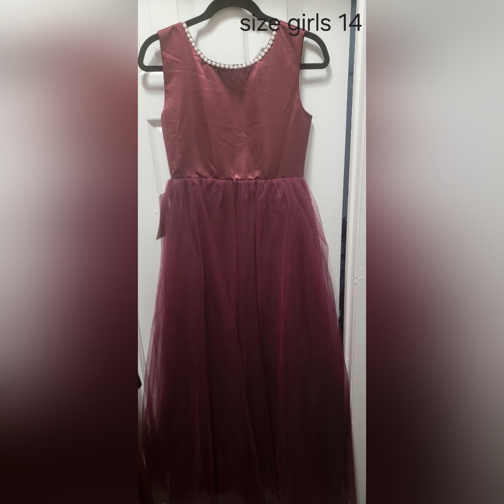 Charming Burgundy Kids Formal Dress